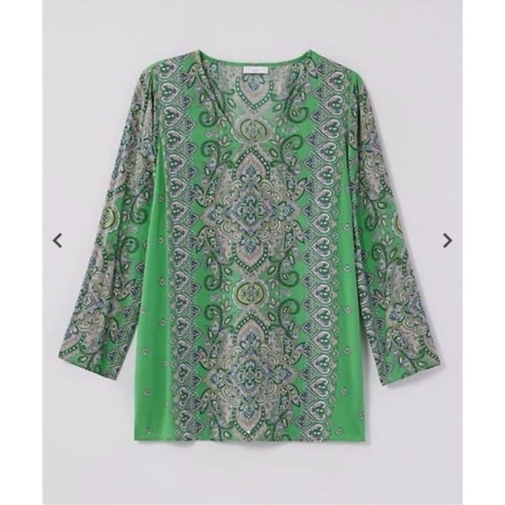 J. Jill Placed- Paisley Top blouse Size Large NEW